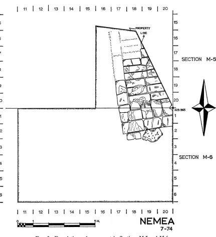FIG. 3. Foundations of monument in Sections M 5 and M 6. 