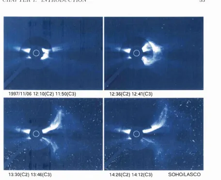 Figure 1.4: Composite LASCO C2 and C3 images of a coronal mass ejection on 6-Nov-1997