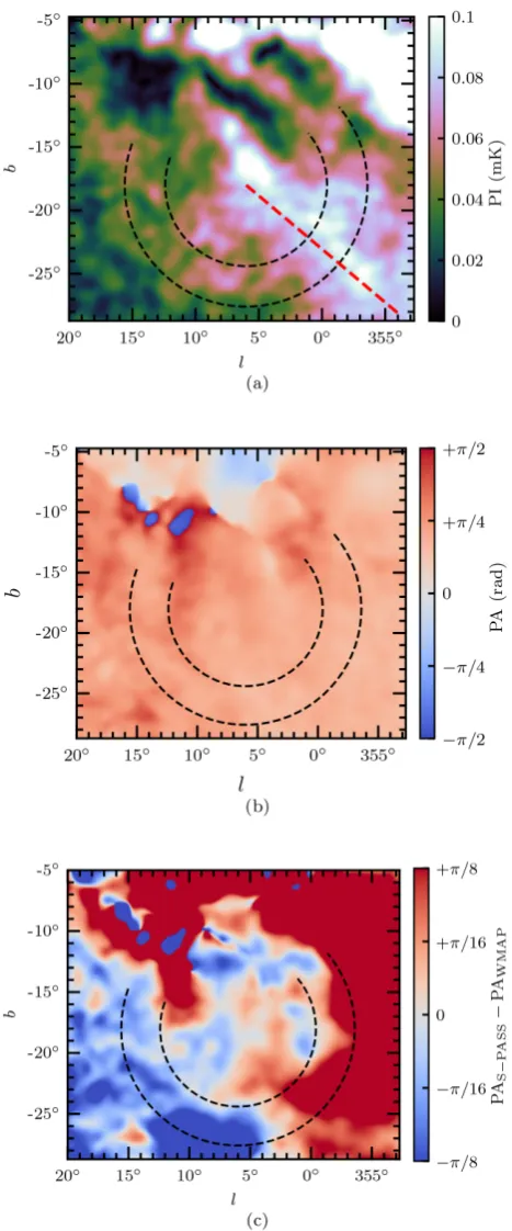Fig. − 3 the polarized emission at 23 GHz from the Southern Fermi
