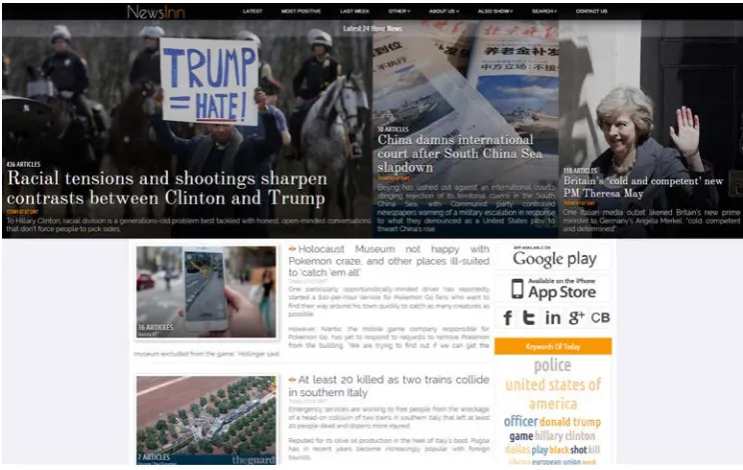 Figure 3: The user interface of the article, as seen on the official web page [2] 