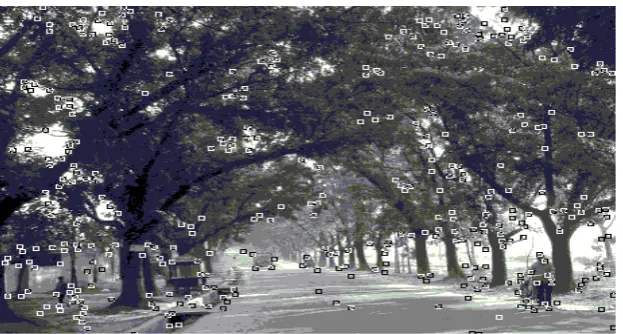 Figure 6: Detected corner. The small rectangle denotes the small patch around the corner