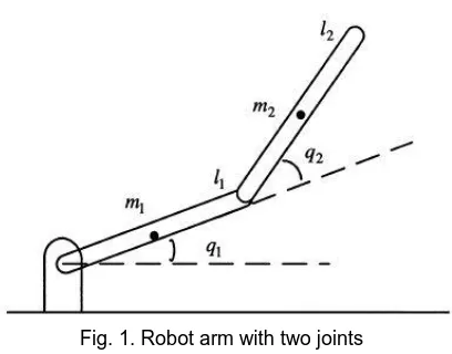 Fig. 1. Robot arm with two joints 