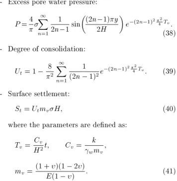 Figure 2. One-dimensional consolidation problem.
