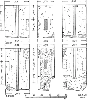 FIG. 4. Poros Fence Posts 6 (below) and 7 (above). 