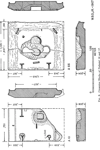 FIG. 8. Crowning Blocks of Pedestal 18 and 17. 