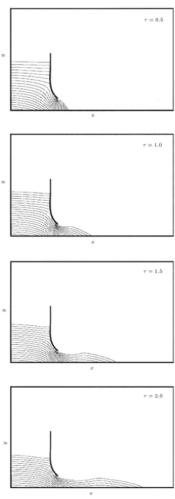 Figure 10. Mesh system and dimensionless geometry of