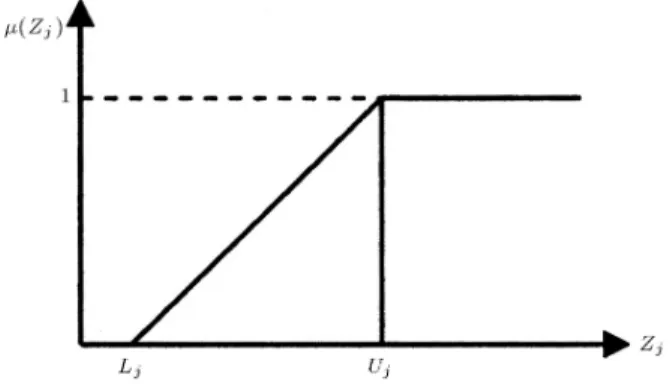 Figure 1. Membership function of Z j function.
