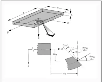 Figure 2. Internal forces and bending moment in the plate.