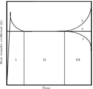 Figure 4. Schematic diagram of the heat transfer coecient with time.