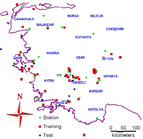 Figure 3. Magnitude vs epicentral distance for training set Fig. 3.