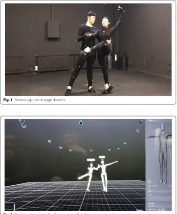 Fig. 1 Motion capture of stage dancers