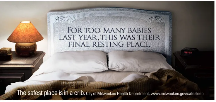 Figure 3 - An example of a bed-sharing fear campaign. Photo Credit: City of Milwaukee