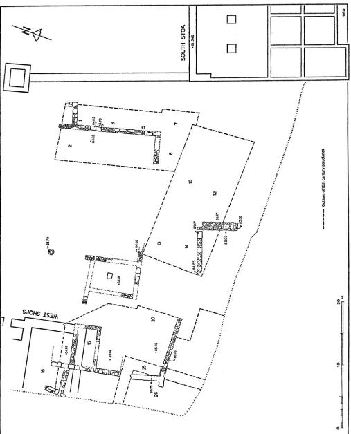 FIG. 6. Frankish Walls in Southwest Comer of Central Area (1959-1960). Plan 