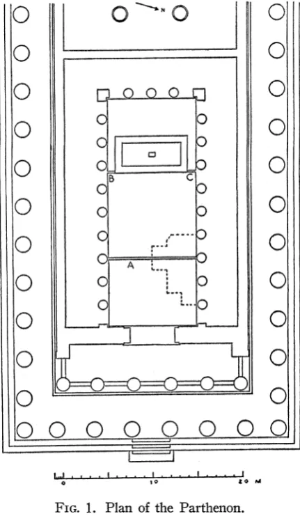 FIG. 1. Plan of the Parthenon. 