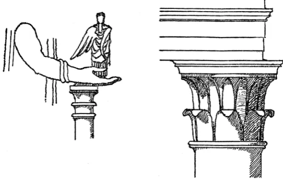 FIG. 2. Capitals of the Column of the Varvakeion Statuette and the Tower of the Winds