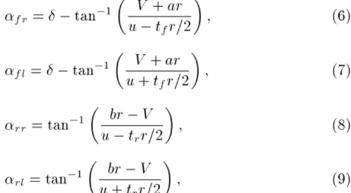 Figure 1. Vehicle coordinate system.