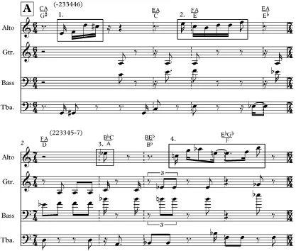 Figure 15 - After Some Time: A section unconnected motifs 1 - 4 