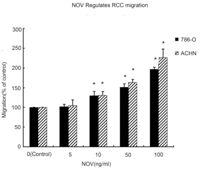 Figure 1. Wound healing migration assays were per-formed to determine the motility of 786-O and OS-RC-2 cells