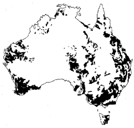 Figure 2.3: Distribution of Sodosols in Tasmania. Adapted from Cotching et al. (2009)