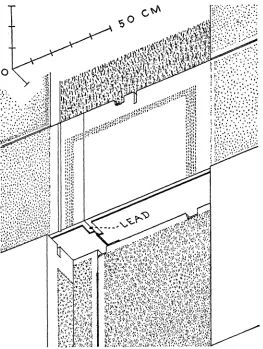 Fig. 7 Relieving of Pressure beneath the Wall Blocks; taken from the First Course above the Orthostates, at the 