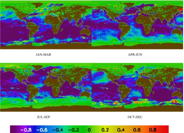 Table S1 (supporting information) shows the increase in annual mean ﬂux over the whole North Atlantic due to DMS increases within detected coccolithophore blooms of 5, 15, and 25 nM, and with durations of 1–20 days