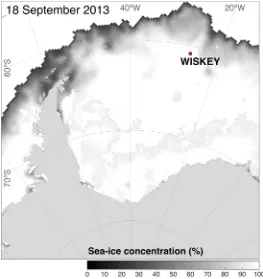 Figure 1. Ice-station location sampled during voyage ANT-29/7 (PS81, WISKEY) with R/V