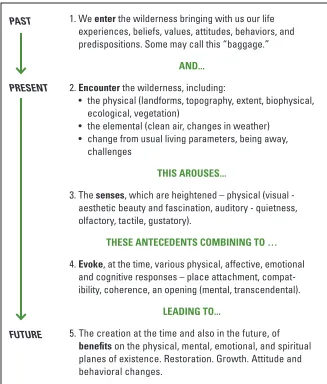 Figure 1 – The wilderness experience pathway schema (WEPS). Possible feedback loops have been omitted to preserve clarity