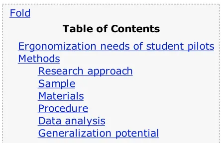 Table 1. Relative importance of ergonomization features to student pilots2