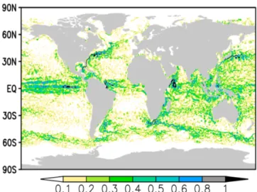 Figure 1. Map of global surface geostrophic current at mid- mid-night on 1 st  September 2012