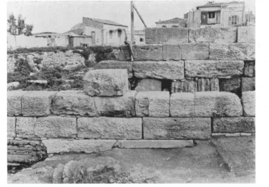 Fig. 14. Valerian Wall ith Marble Stele Used in Lowest Course 