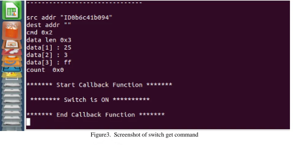 Figure 5. Screenshot of power measurement command     