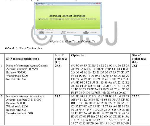 Figure 4. 1: Plain Text and Cipher Text. 