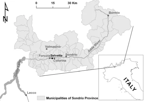 Fig. 1. Location of the Selvetta case study area. Figure 1 