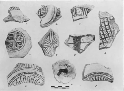 Fig. 10. Byzanitine Pottery; Elaborate Incised Ware (except h) 