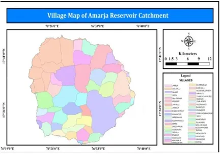 Fig. 16 Village map of Amarja reservoir catchment.