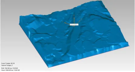 Fig. 8 Topographic solid model of selected study area.