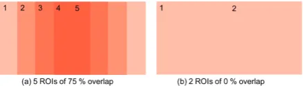 Figure 7. Same areas with diﬀerence overlaps of ROIs