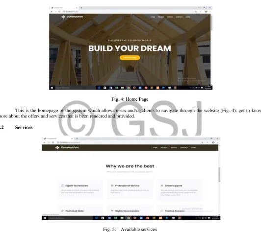 Fig. 4: Home Page 