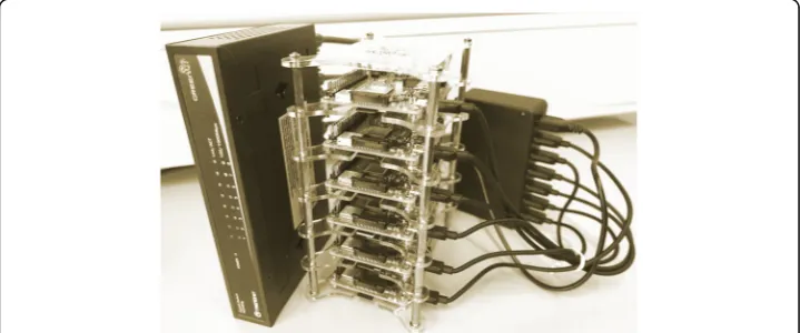 Fig. 3 Structure of the communication and power flow in the example micro grid