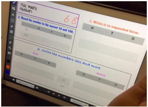 Figure 3: Teacher directed list of apps related to number facts.  