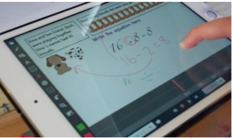 Figure 4: Choosing a preferred image of a dog to solve a division problem. 