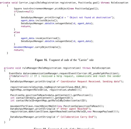Figure 16. Fragment of code of the “Carrier” role