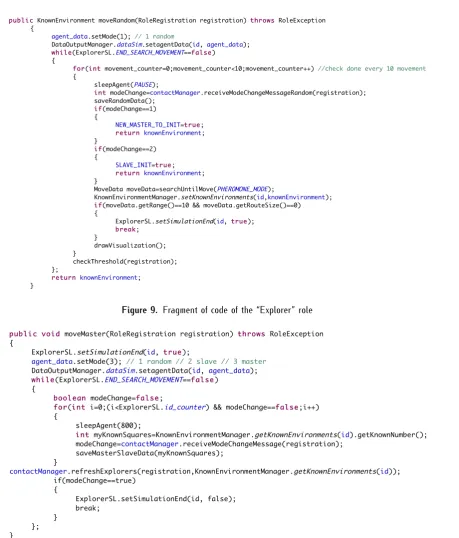 Figure 9. Fragment of code of the “Explorer” role