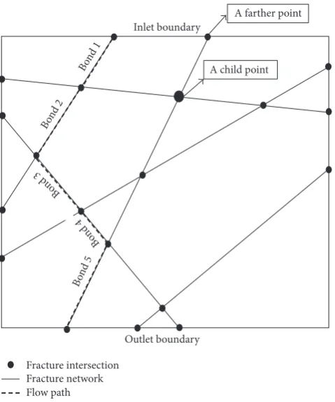 Figure 3: Flow path in fracture network.