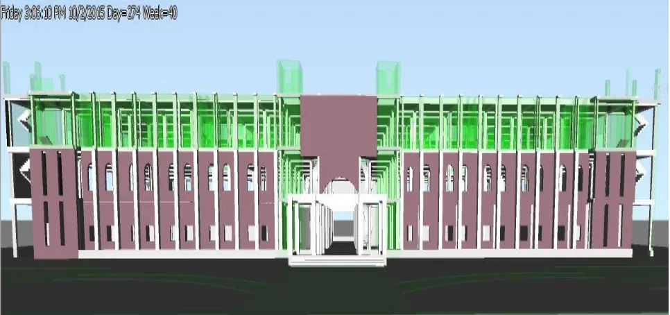 Figure 1 3-D Model of building 