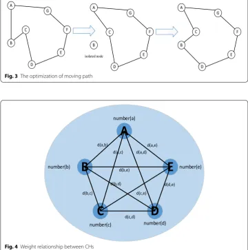 Fig. 4 Weight relationship between CHs