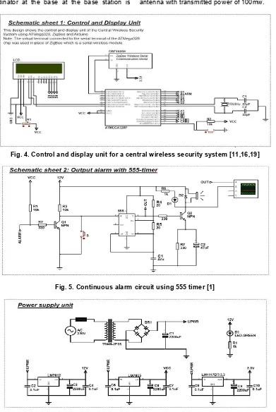 Fig. 4. Control and display unit for a central wireless security system [11,16,19] 