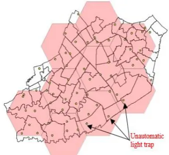 Figure 9. The OBSNET for the automatic light traps in HauGiang