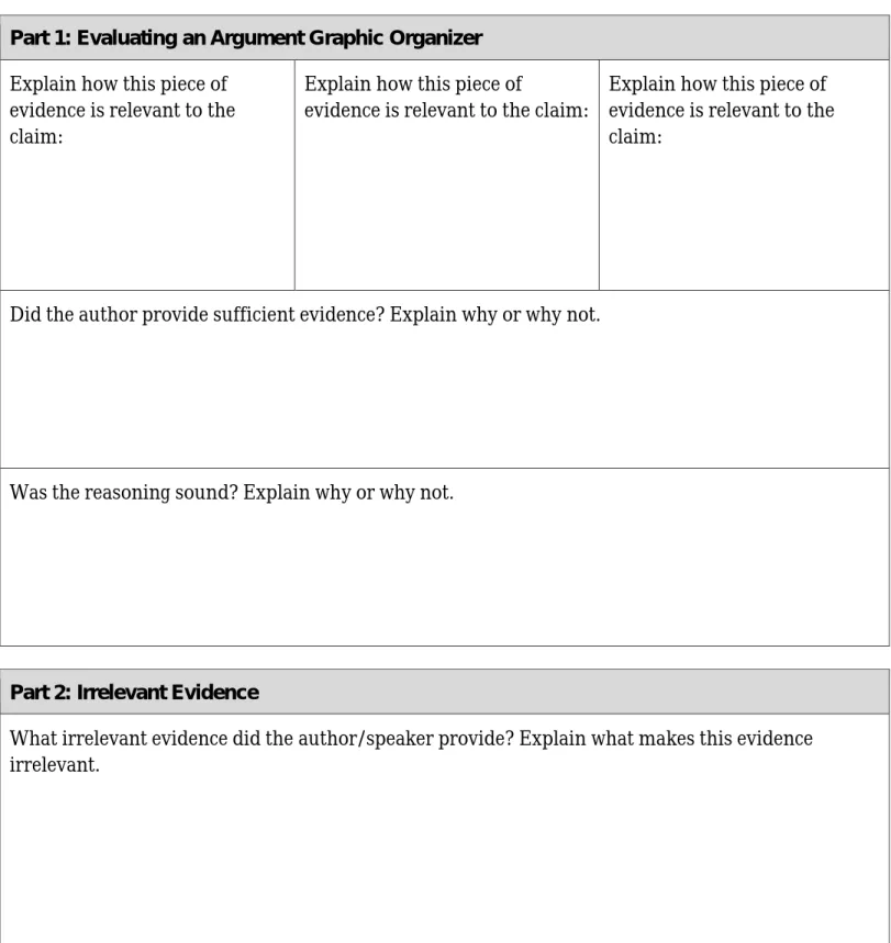 Graphic Organizer for Pages 161–166 