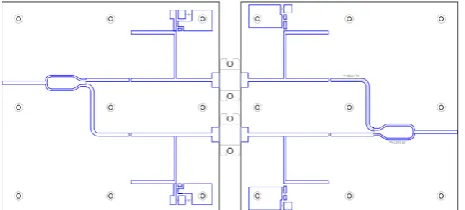 Figure 7. A prototype of the two-stage balanced RF power amplifier Fabricated with FR-4 substrate 